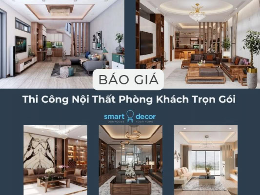 Báo giá thi công nội thất phòng khách