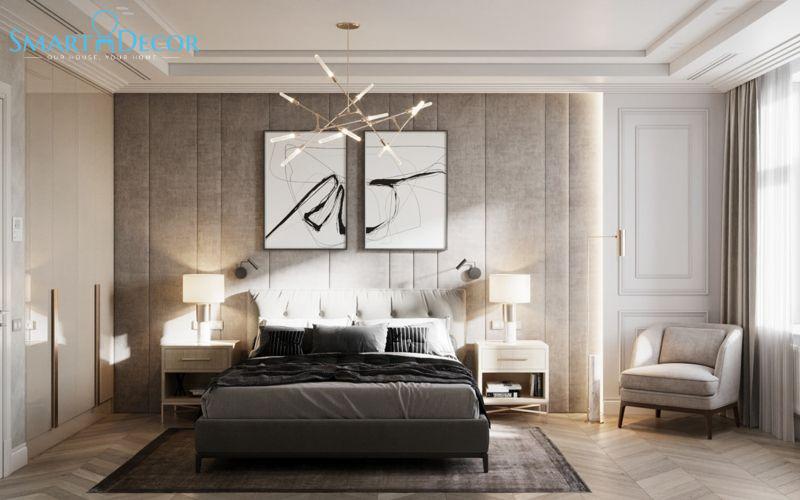Cách kết hợp khéo léo giữa nội thất kim loại với ánh sáng giúp phòng ngủ thông thoáng hơn