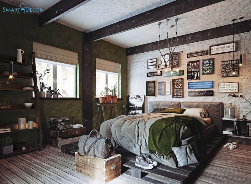 Phòng ngủ Vintage đậm dấu ấn thời gian