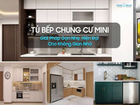 Tủ bếp chung cư mini